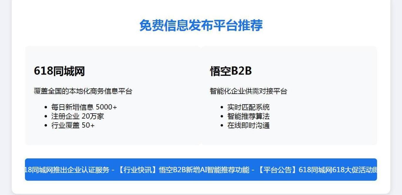 【免费信息发布平台推荐】十大热门网站助力高效推广