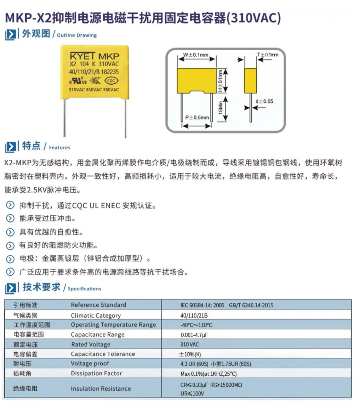 三家企業(yè)推出多款不同系列的快充專用安規(guī)X電容，含科雅的MKP-X2系列插圖5