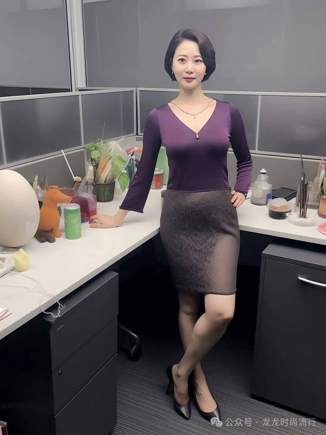 爱游戏中国官方网站时尚女神首选！紫色V领长袖T恤秒变焦点魅力无限！(图1)