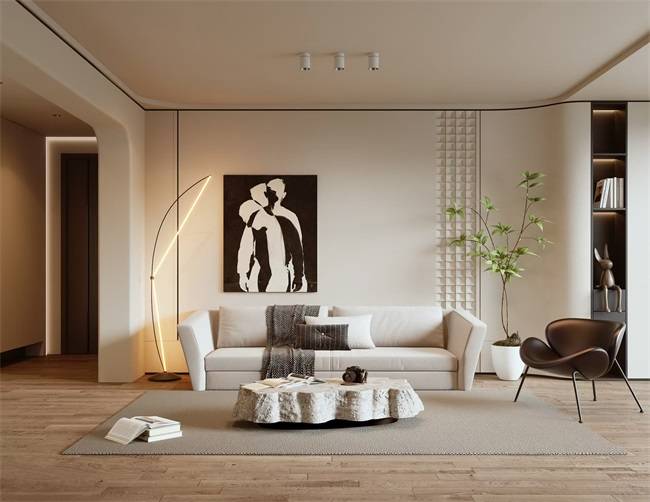 轻奢美学,木说木话板材点亮沙发背景墙设计