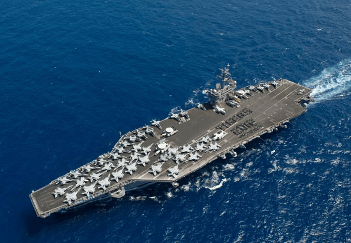 台海只是借口？中方在黄岩岛升旗，万万没想到，美航母仓促掉头
