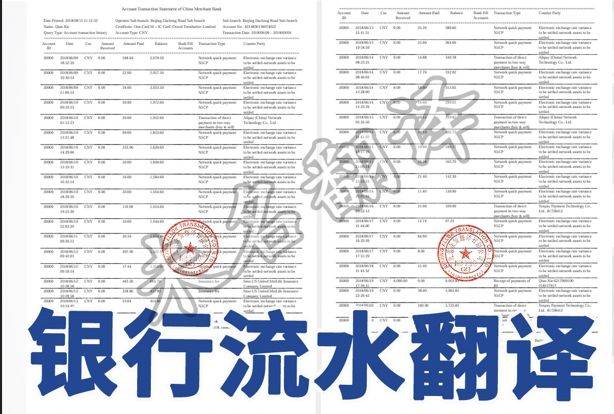 银行流水翻译核心秘诀