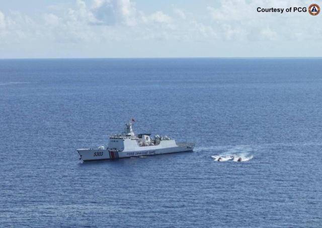 印菲合兵南海，中方标记4个点位，军警同时上强度，菲律宾已被定性