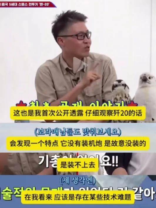 歼20遇重大难题？韩国专家称没装机炮，且暴露缺陷！