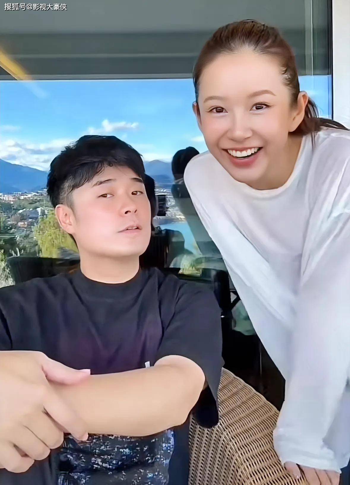 陈赫一家四口瑞士游，张子萱素颜出镜，一点不像俩娃儿妈啊！