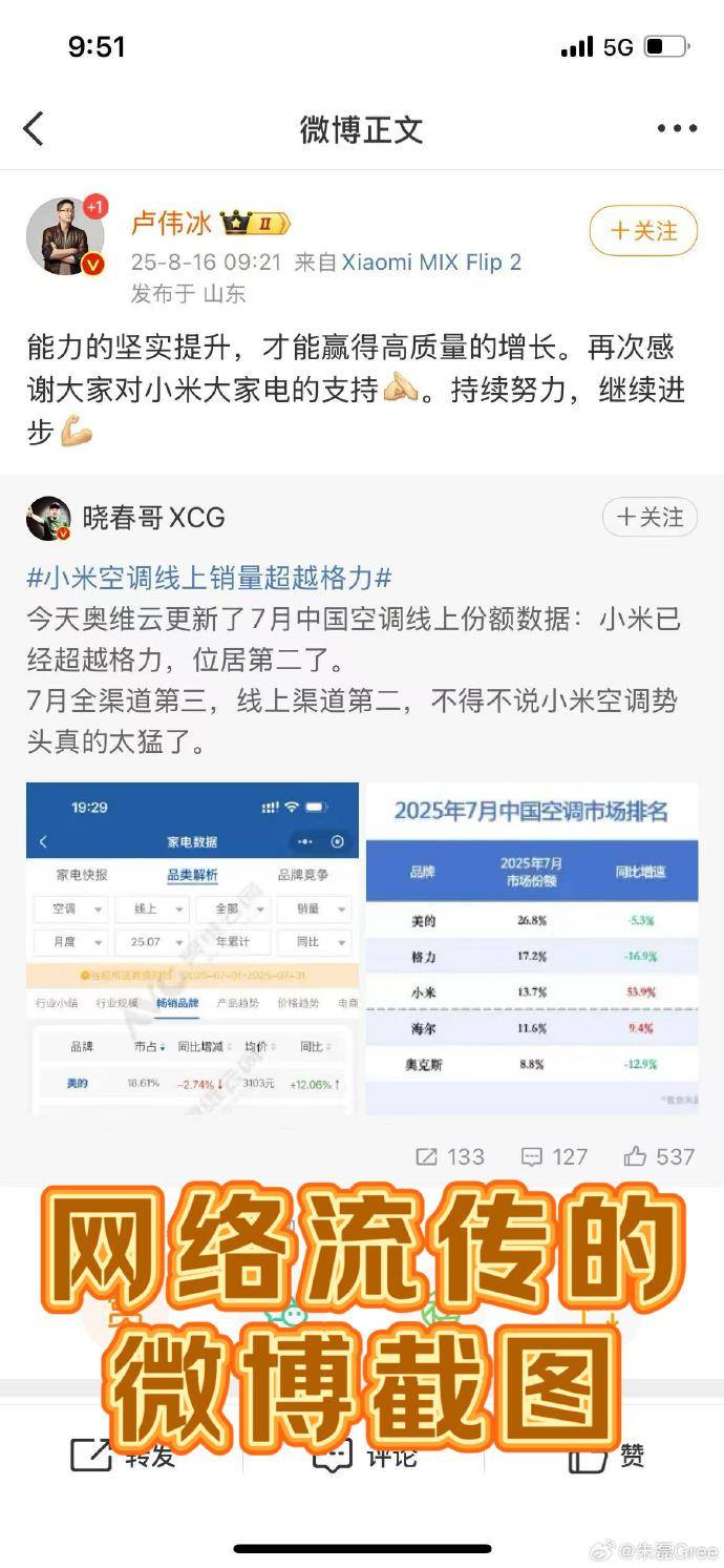 格力高管下场炮轰“群”,董明珠和雷军何愁何怨?
