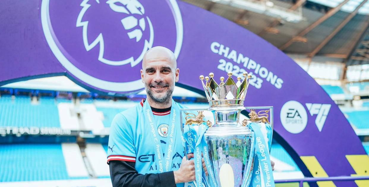 英格兰足球超级联赛瓜迪奥拉千场战绩：716胜40冠18年改变足球历史