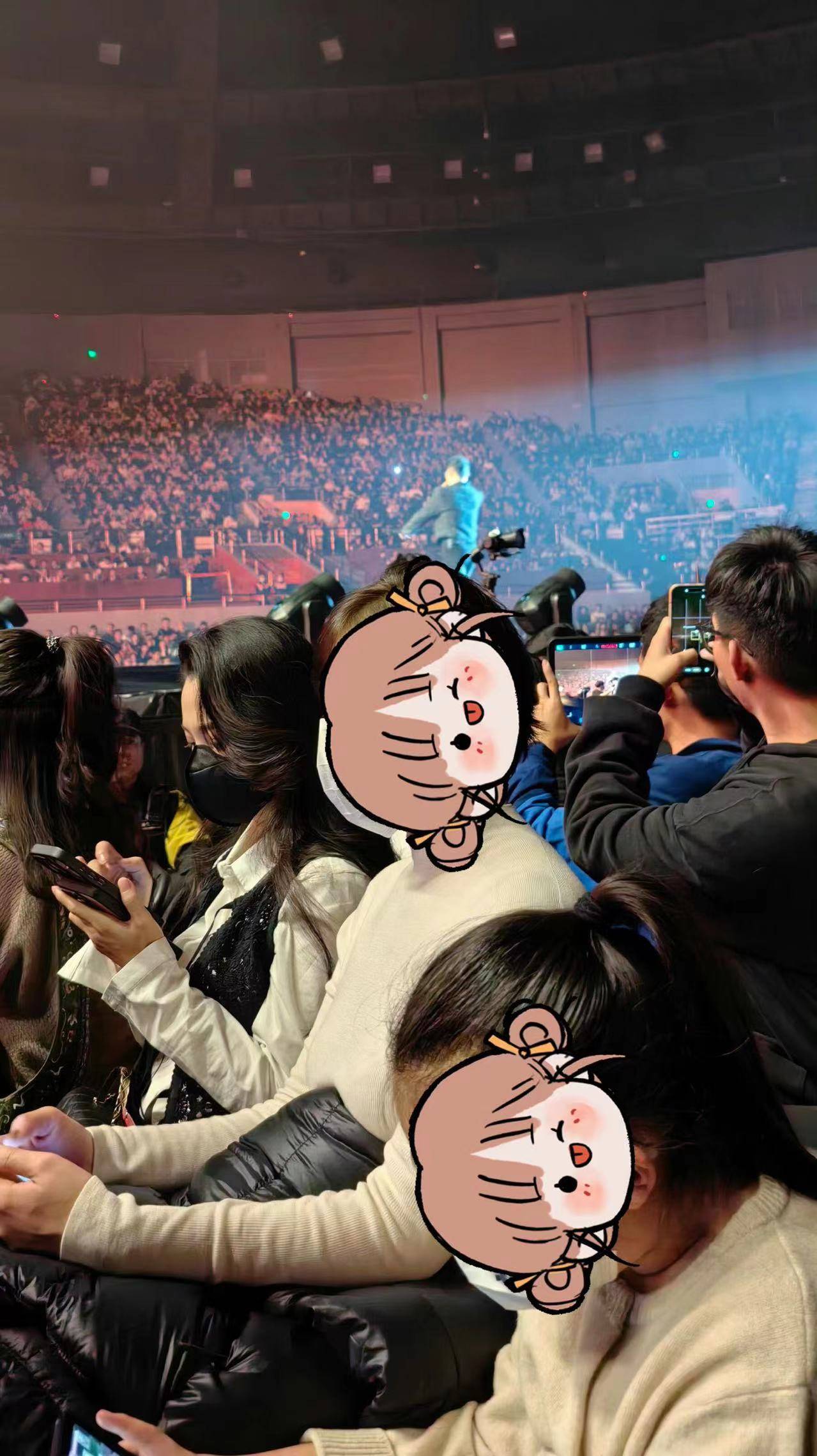 森林北疑现身汪峰天津演唱会，坐在V1区，没跟男友嗨却在刷手机