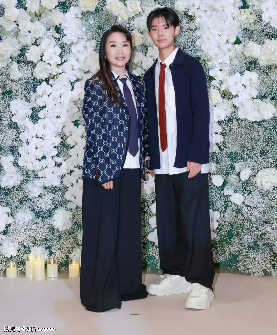 男女不分！陶晶莹带女儿参加婚礼，被误认成儿子，神似网红郭有才