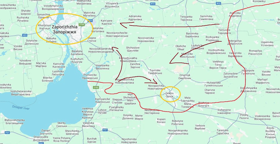 避开顿巴斯最后四个城市,俄军侧翼突入扎波罗热防线身后10公里处