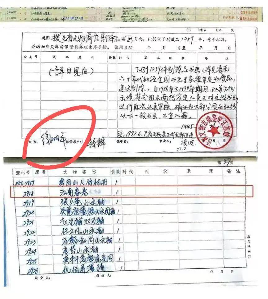 南博流出画卷签字院长回应：非经我手鉴定，以调查为准