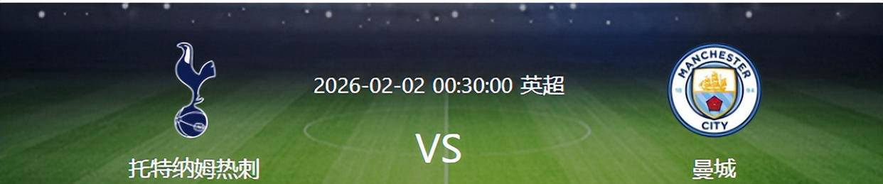 英格兰足球超级联赛曼城对阵热刺：格伊坐镇