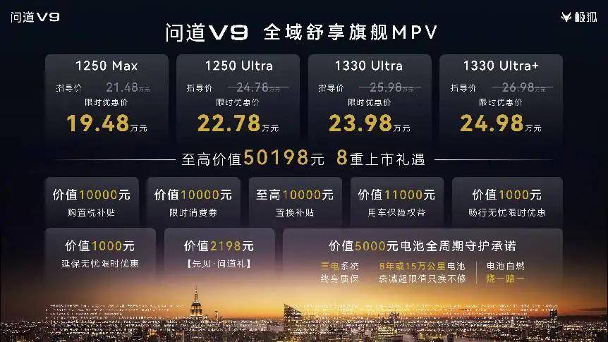 预售爆单15000台!1948万元起极狐问道V9正式上市!(图1)