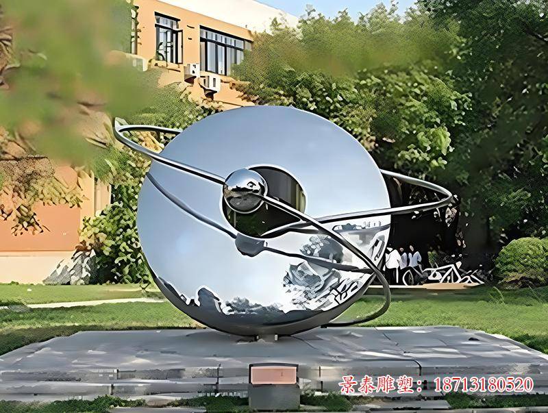 校园不锈钢景观标志雕塑学子们心中不灭的精神灯塔