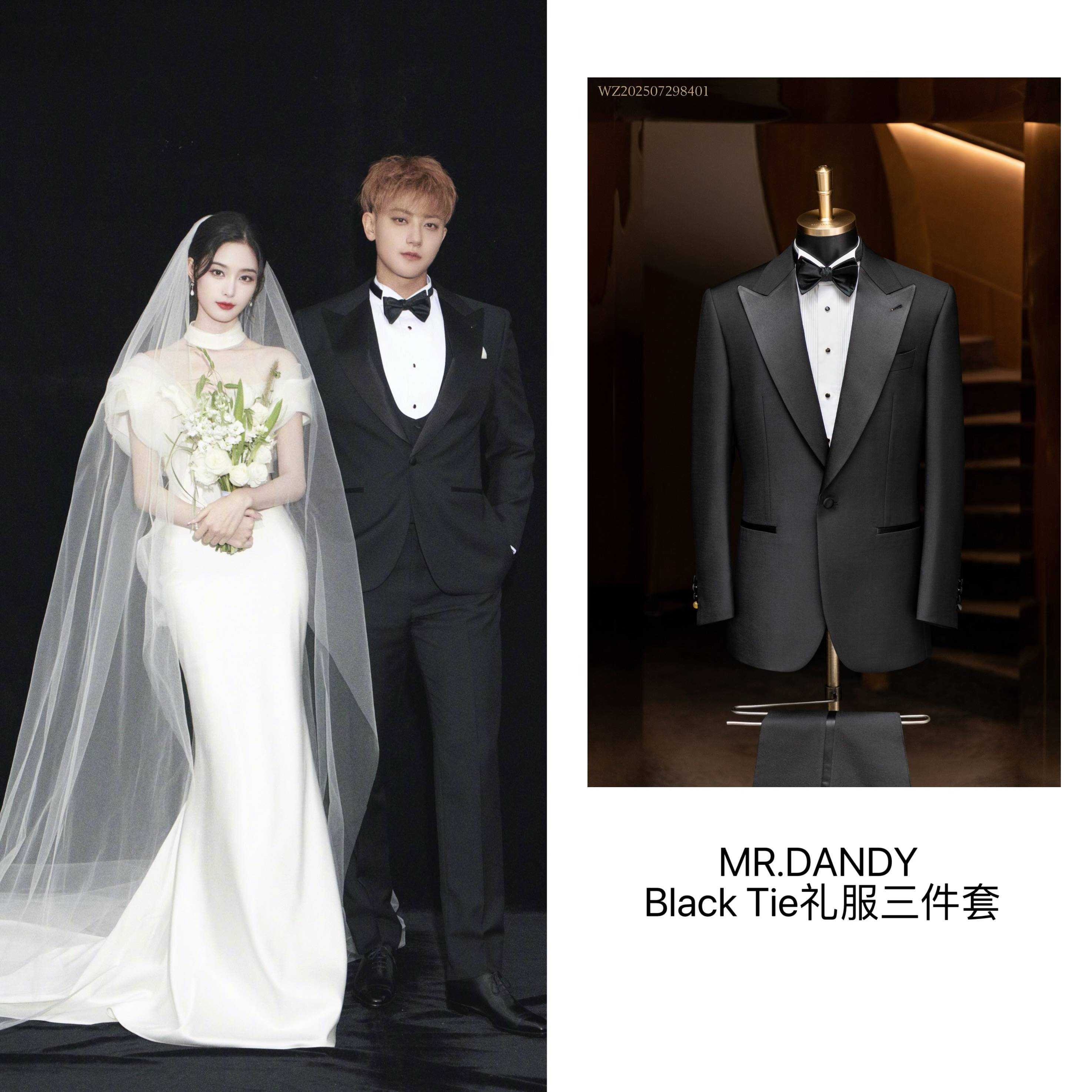 黄子韬徐艺洋婚纱照曝光，男方三套礼服均来自MR.DANDY特别定制