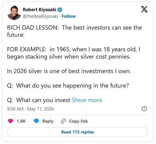 《富爸爸穷爸爸》作者警告:“全球经济将在2026年崩溃”！清崎透露其最佳投资