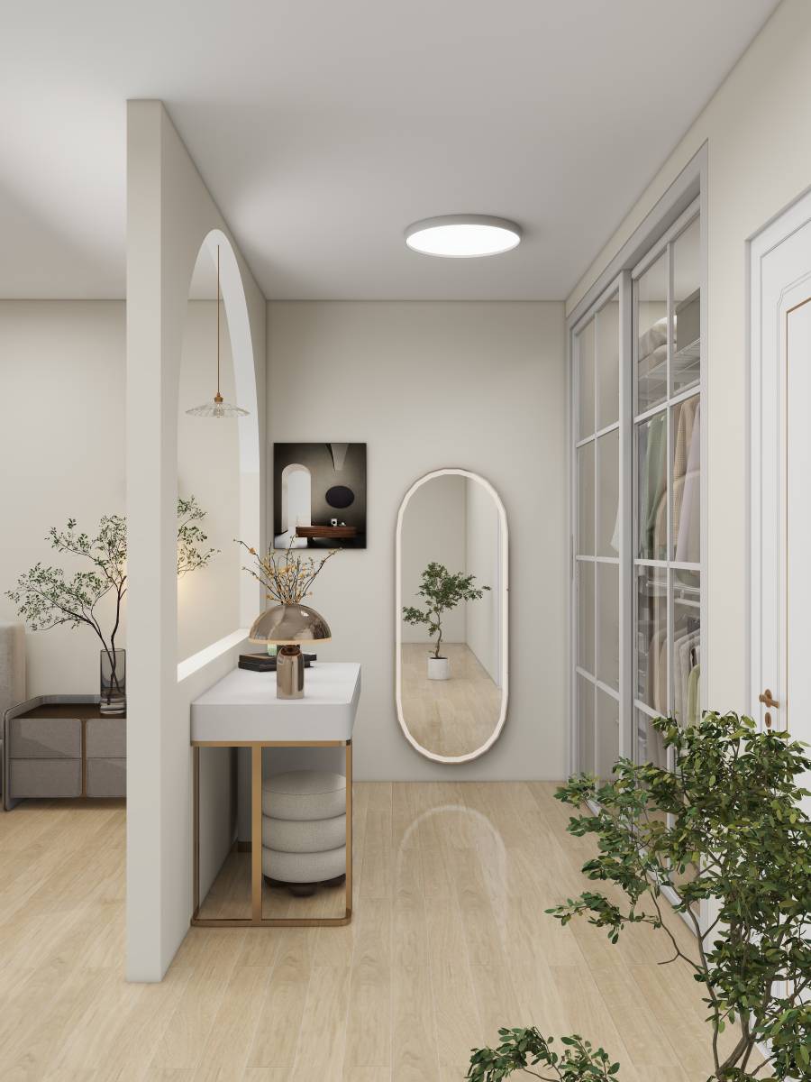 根据你的房间大小,金属衣帽间可以量身定制, 没有隔板,不到2㎡的空间