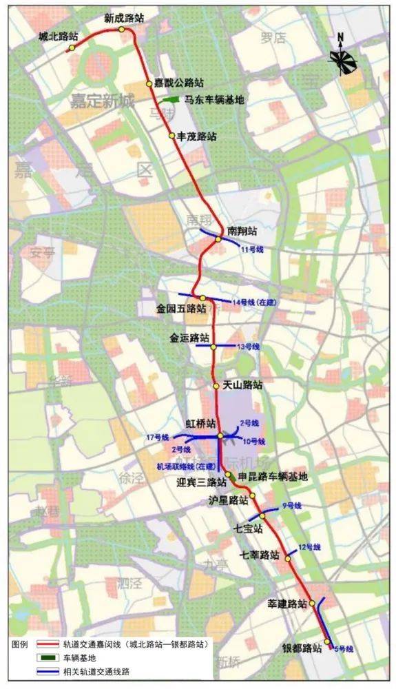 上海南北向主軸幹線最高時速160公里/小時這條線路2站南翔換11號 ,66