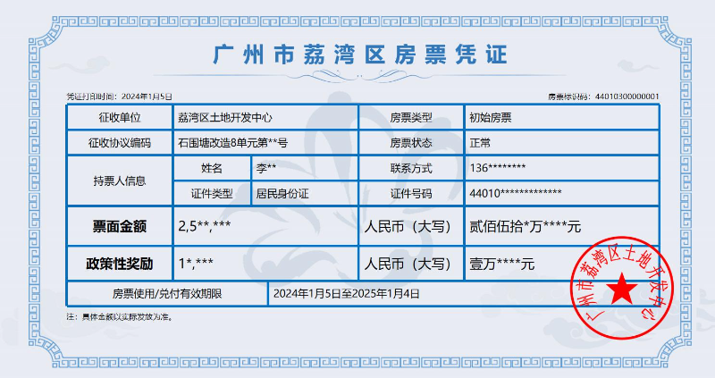 廣州開出廣東省首張房票_安置_改造_荔灣區