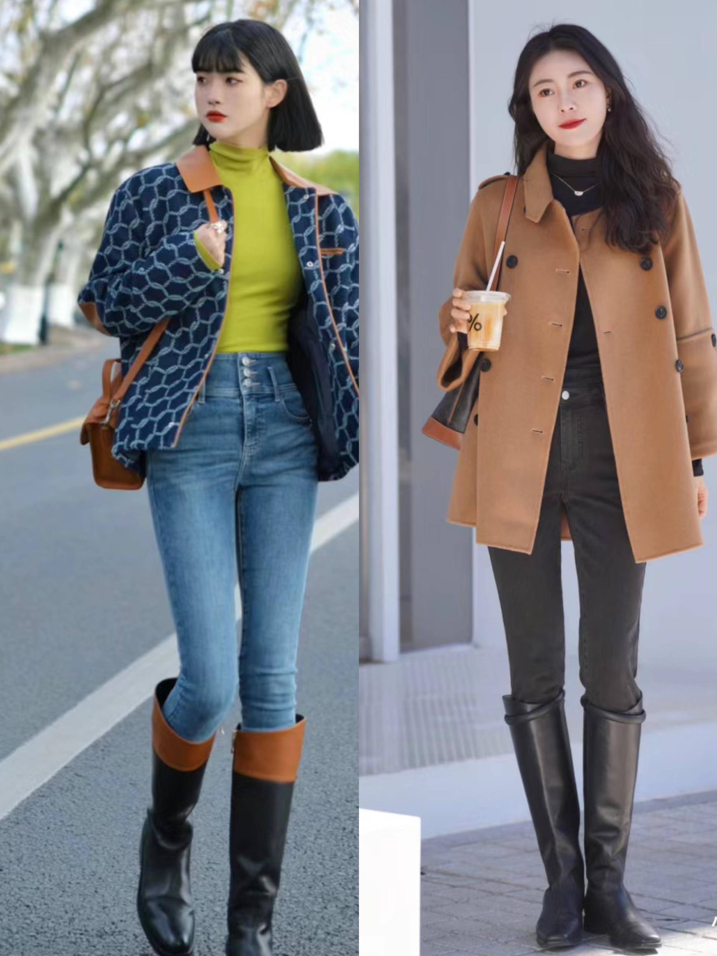 这是最无忧无虑的穿衣方式, 「牛仔裤 长筒靴」时尚又美,非常美!