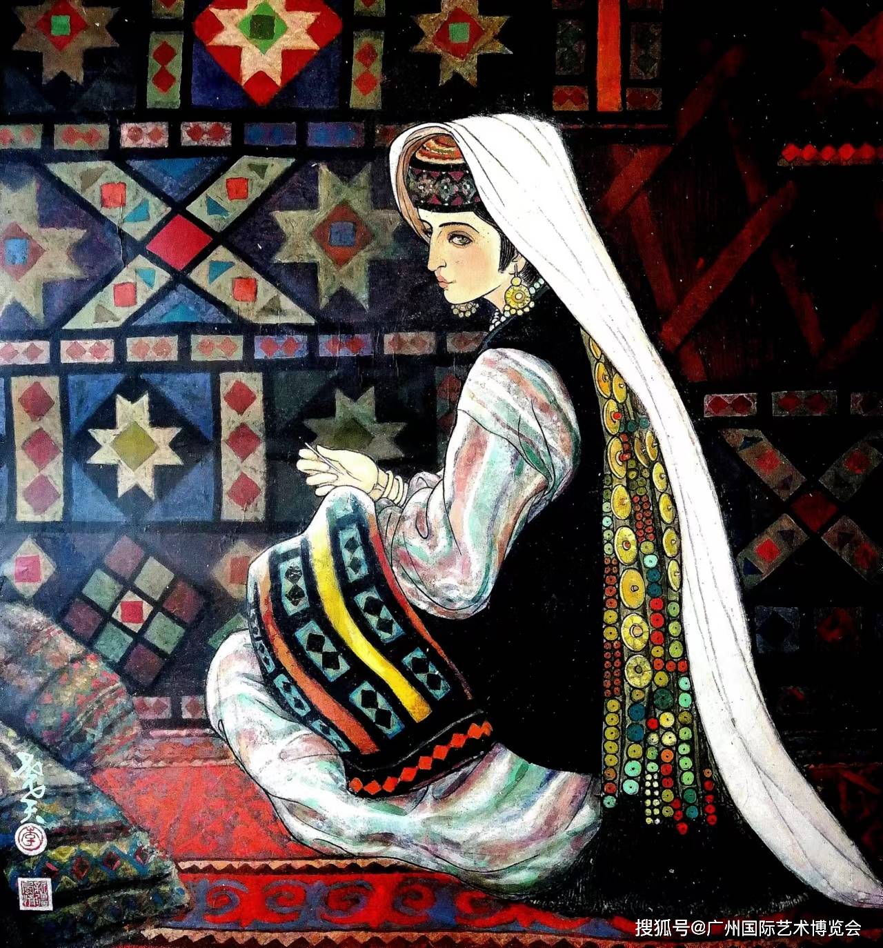 极尽绚烂而又归于沉静——读李尧天先生新疆风情重彩画作品有感