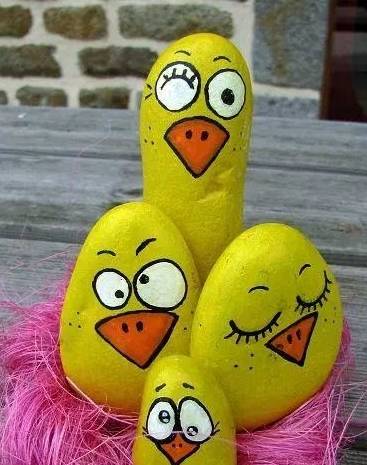 幼儿园手工作业:简单的石头画大全,教宝宝将石头玩出各种花样!