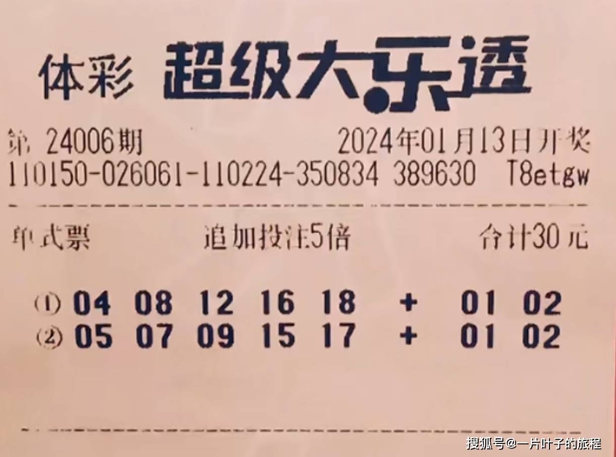 990倍单挑1注号码,大乐透第24006期晒票:无人为我们撑伞也要奋力前进