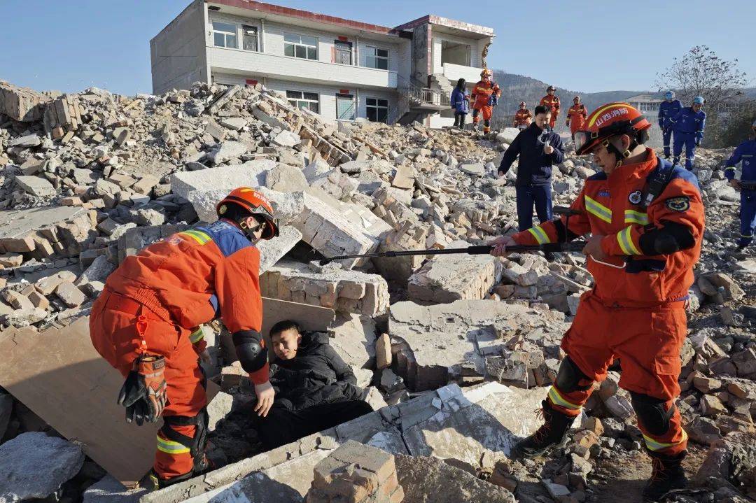 蒲县开展2024地震综合应急实战演练_救援_处置_人员