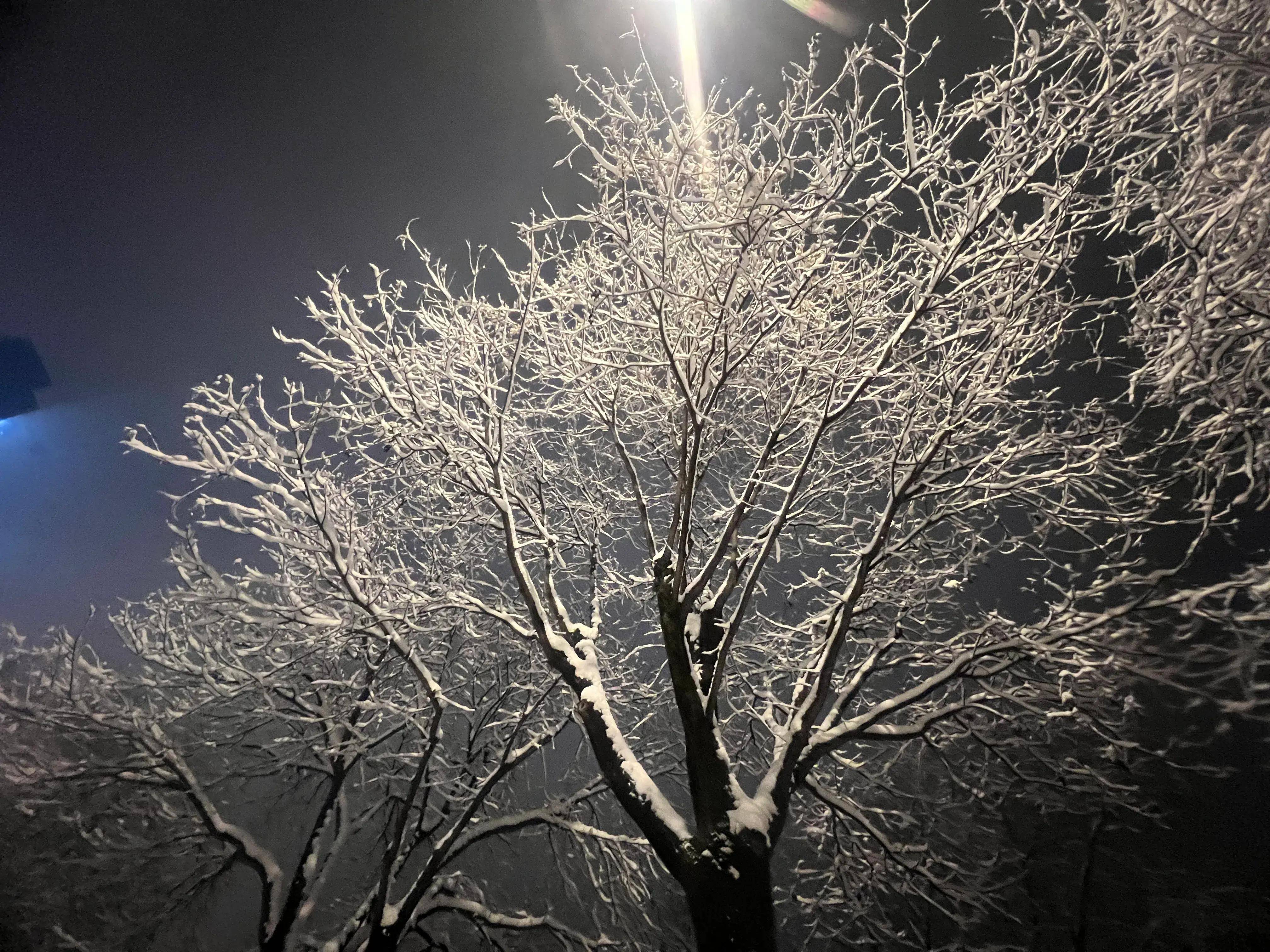 镜头 雪夜古城西安 宛如梦幻般童话世界