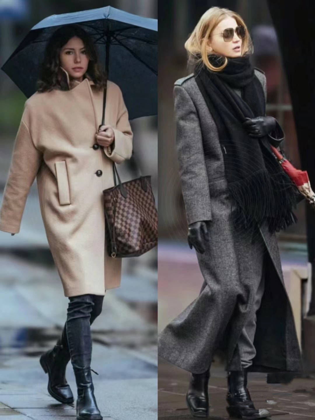 50 的女人,穿衣别太刻板,学"欧美街拍"舒适大方,时髦又显高_生活_大衣