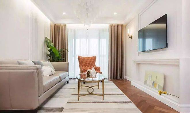 80㎡小户型轻奢美式,玄关设计亮眼,精致又浪漫!_空间_质感_整体