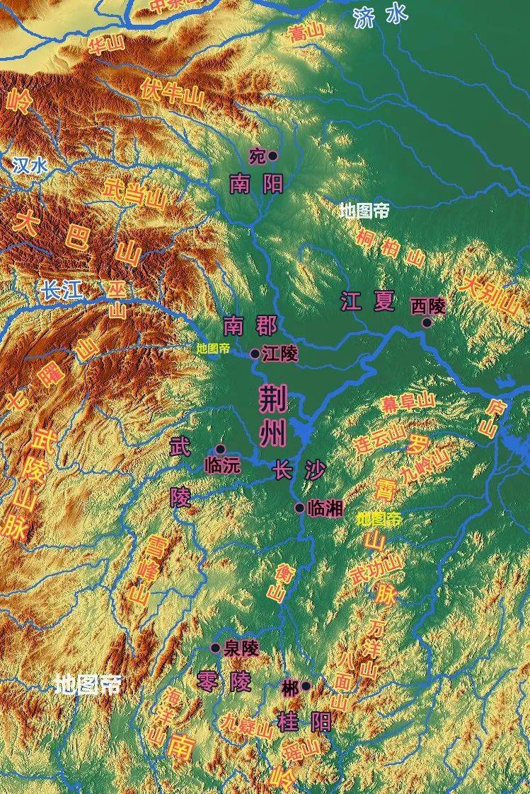 江汉平原地理位置图图片