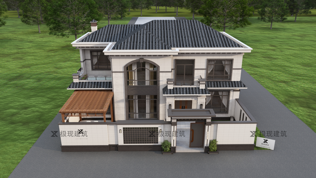 北京平谷丨二层新中式风格自建别墅_建筑_设计_空间