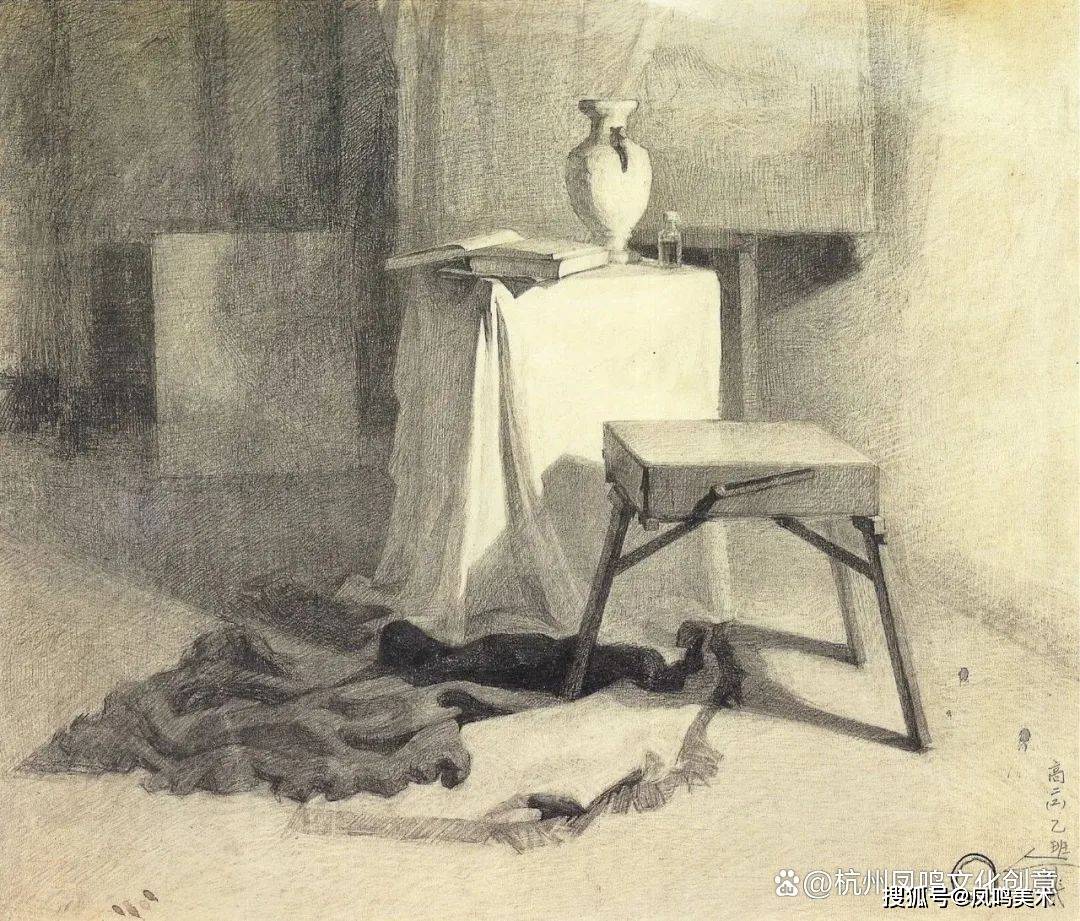 美院附中集训:中央美院附中素描静物作品欣赏