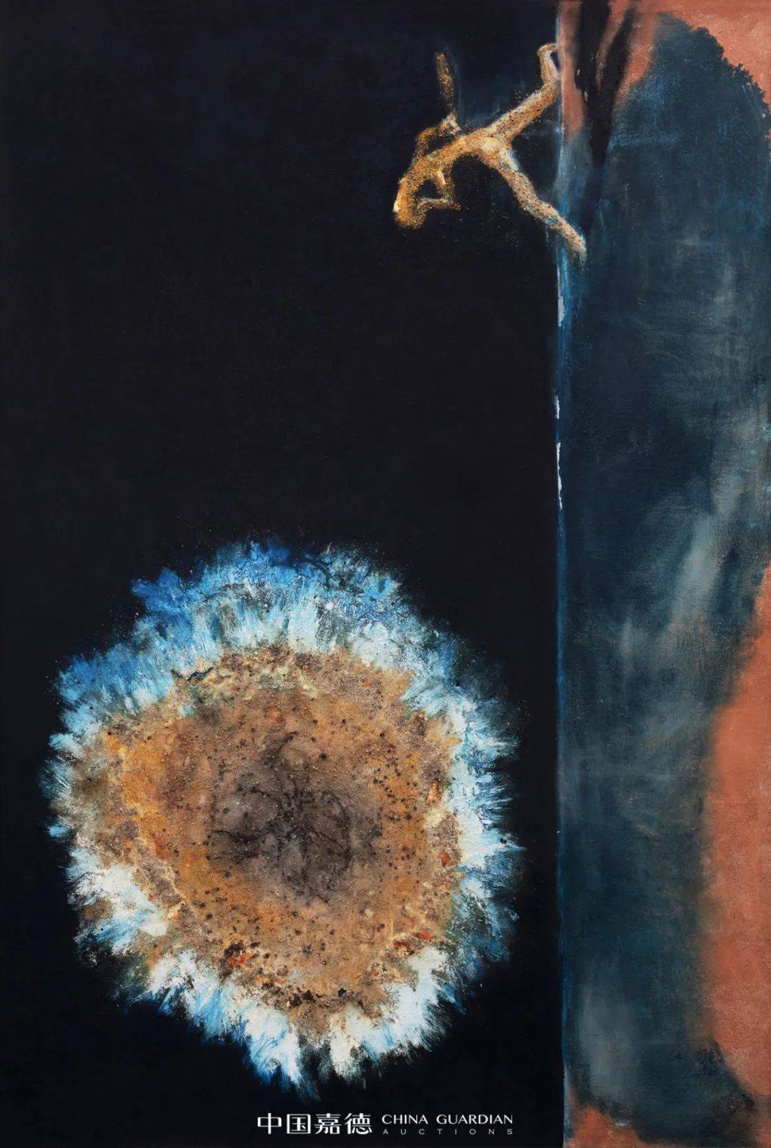 蔡国强 夸父追日 丨中国嘉德2024年征集字画_火药_藏品_油画