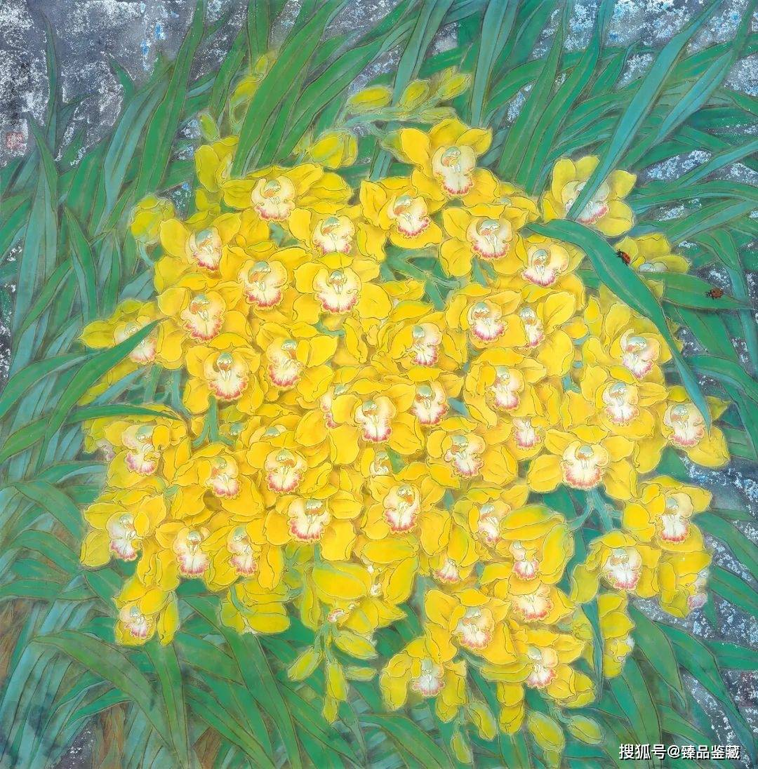 168cm×168cm 2008年艺术是心灵境界的表露,在叶丽美的工笔花鸟画