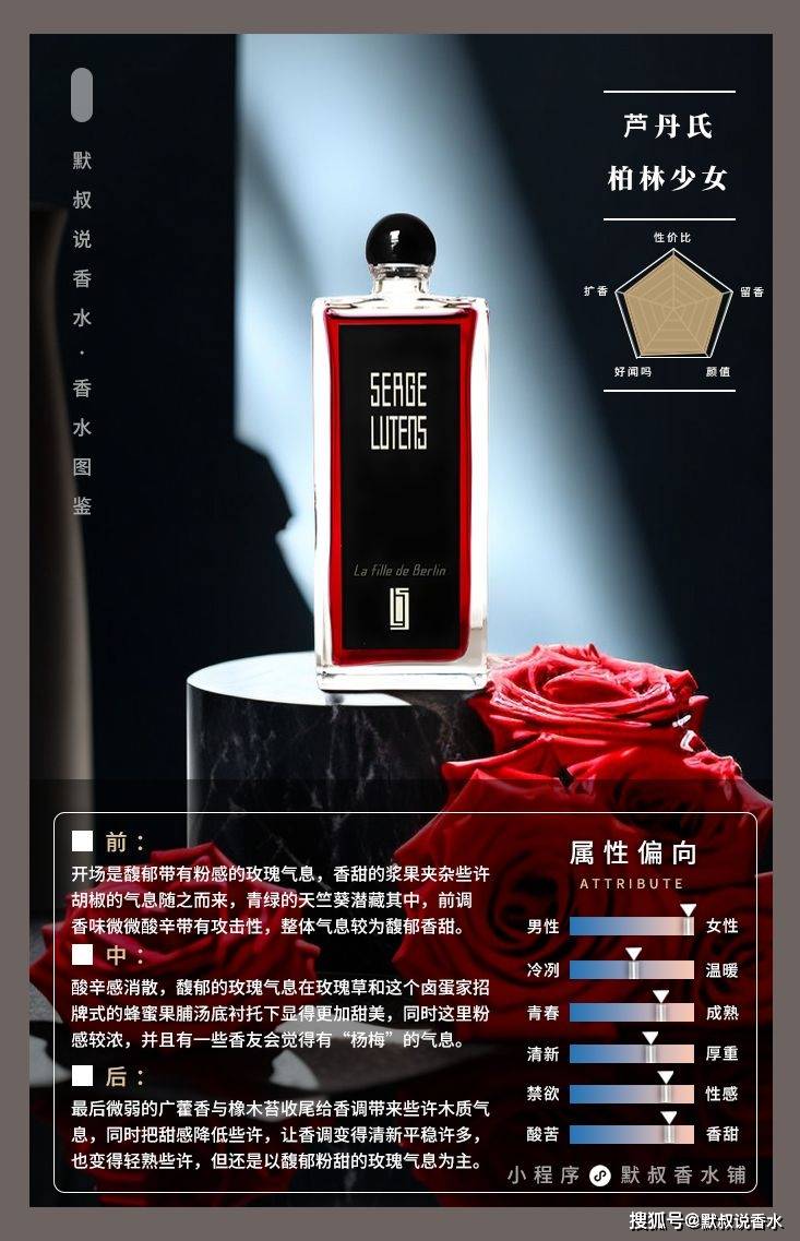 好闻不出错的网红玫瑰香丨芦丹氏 柏林少女_气息_香水_香味