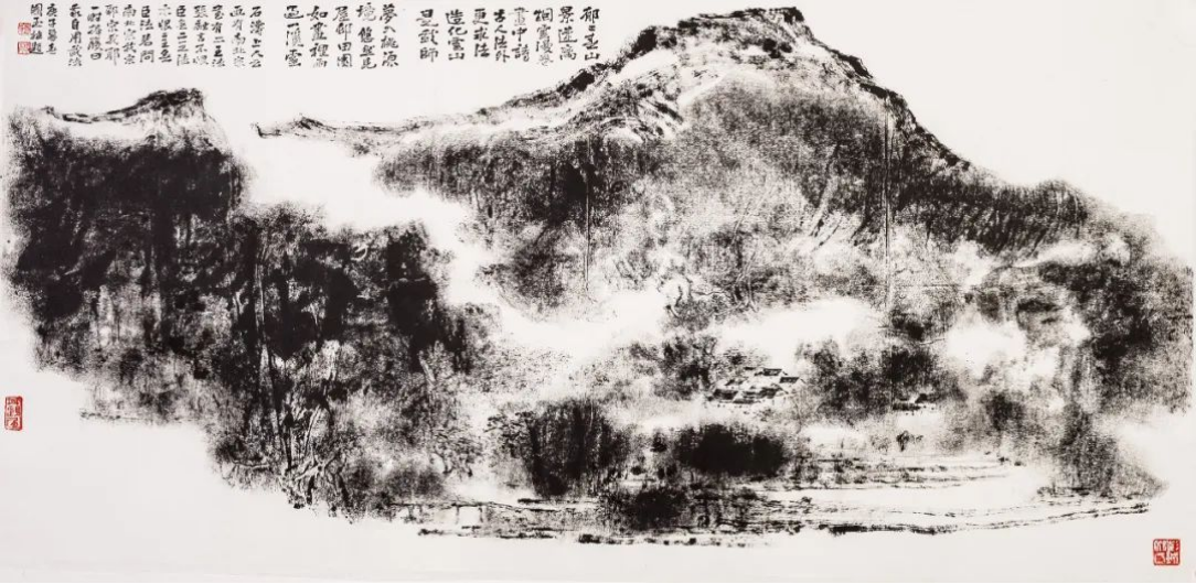 时代精神 中国风骨:刘国玉的焦墨山水画_艺术_cmx_作品