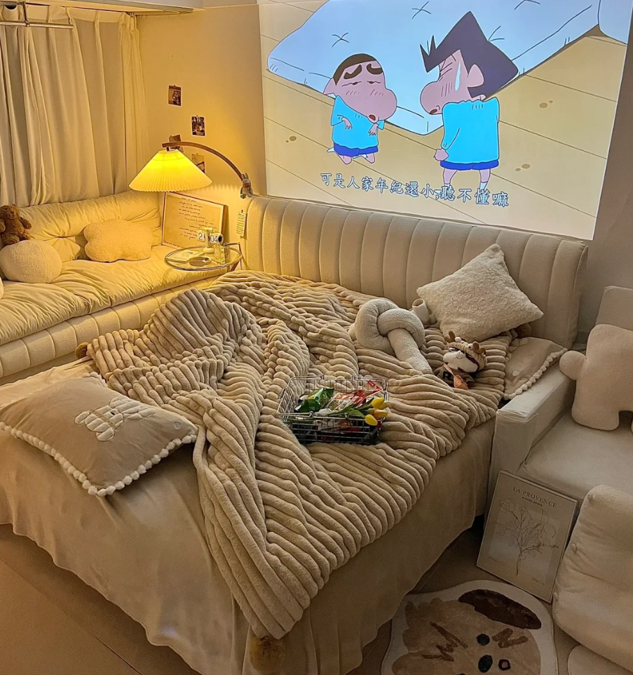 1.5米床睡两个人效果图图片