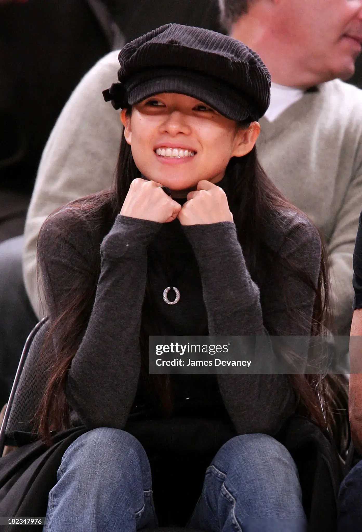 章子怡2007年1月与时任男友vivi nevo在纽约观看篮_人生_事业_感情