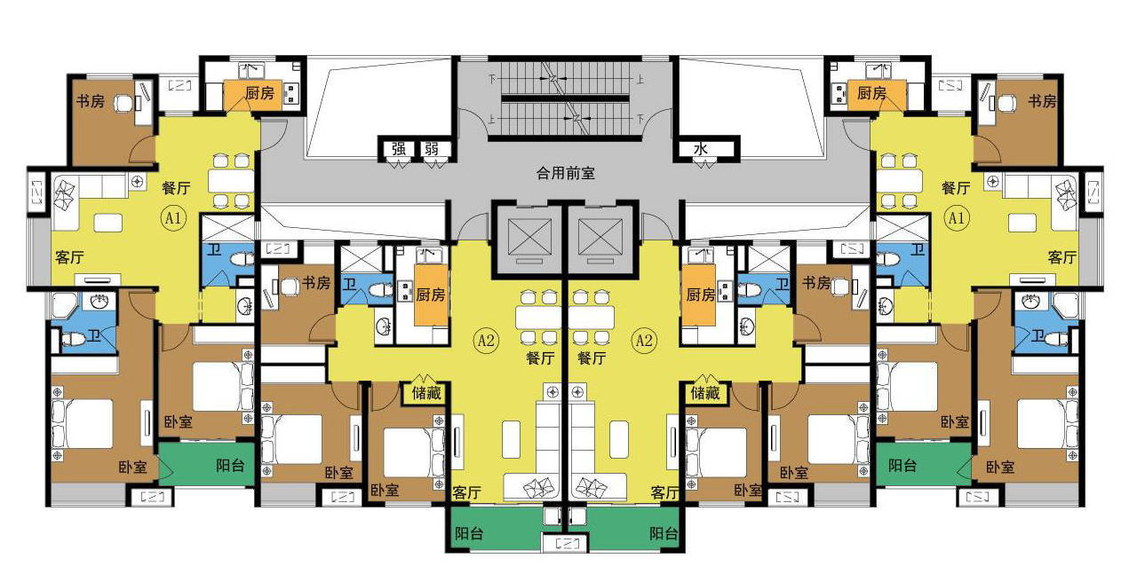 前宽后窄梯形户型图图片