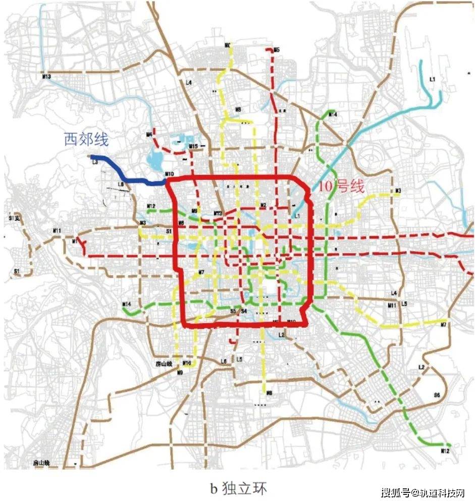 地铁10号线成环方案论证资料来源:依据北京市城市轨道交通线网规划