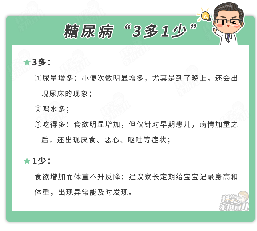 儿童患糖尿病有什么症状？