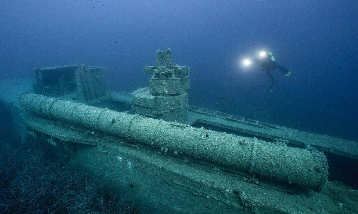 斯卡帕湾沉船潜水图片