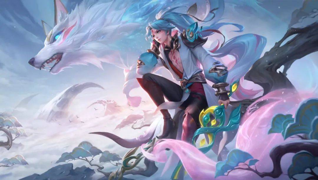 亚连的新皮肤"落雪白狼",跟貂蝉和吕布的情人节限定一样,都是东方