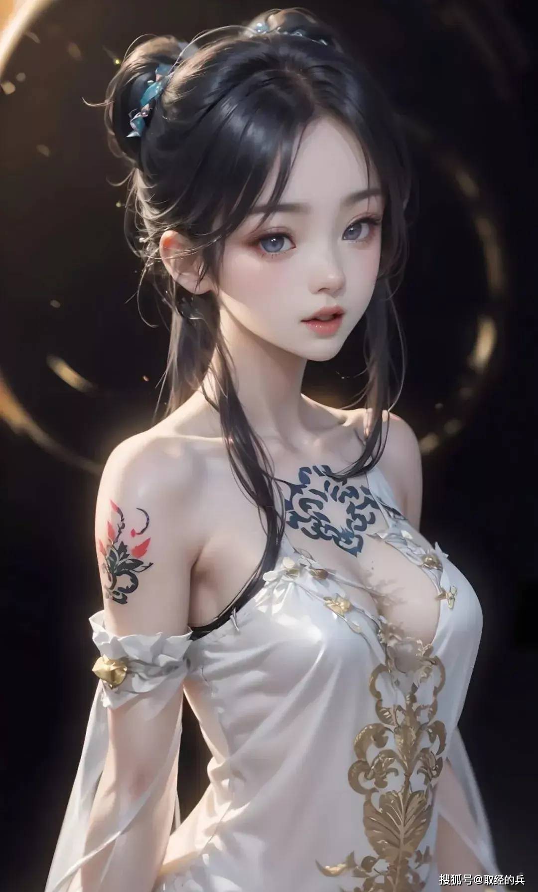 《元龙》萝莉小姐姐狂野的胸前纹身_女性_动漫_唐巧