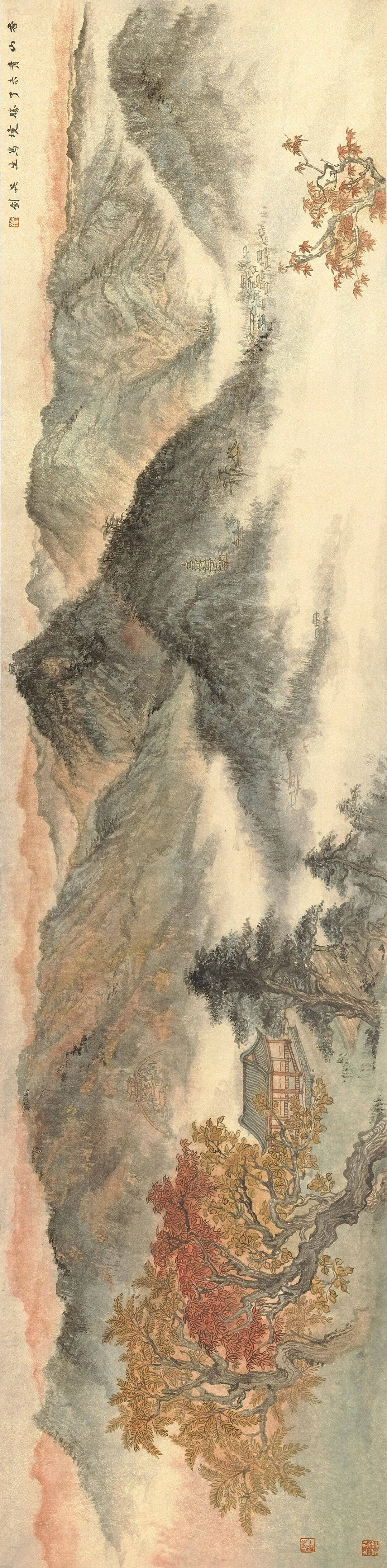 青山咫尺——2023吴钊游历写生丨私享艺术_cm-_纸本