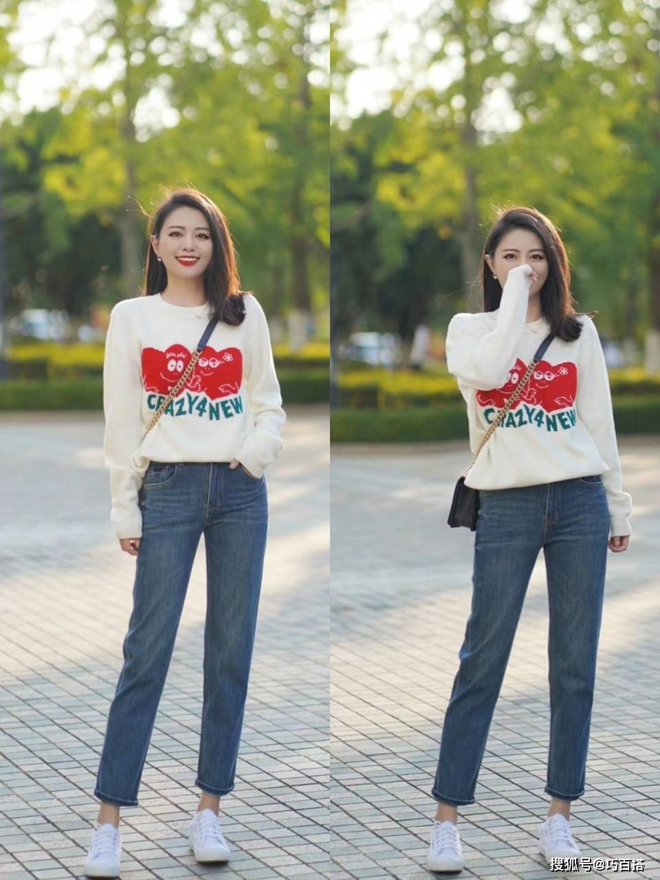 九分裤 小白鞋是真"春天",轻盈明媚又减龄,氛围感超乎想象