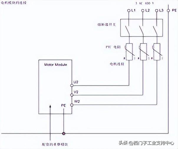 图5 带ptc电阻的电机模块充电电路图3 带 ptc 电阻的电源模块充电电路