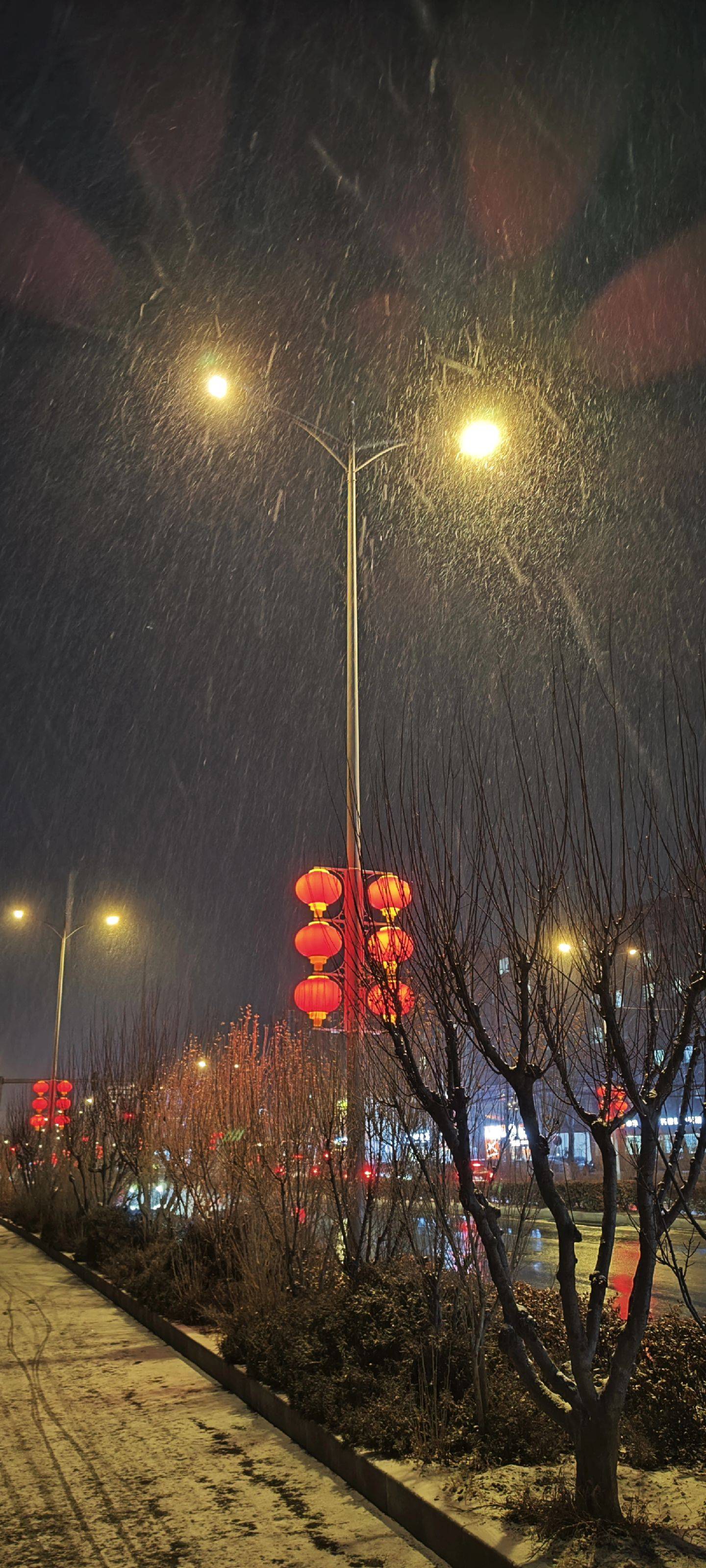 春节过年下雪心情图片